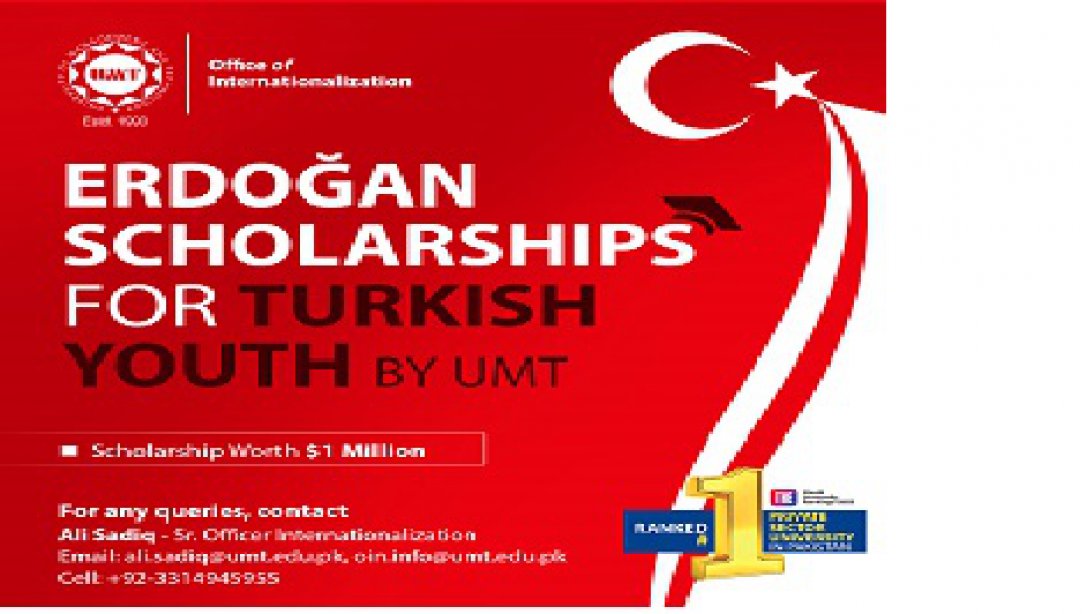 SCHOLARSHIP OPPORTUNITY FOR TURKISH STUDENTS IN PAKISTAN